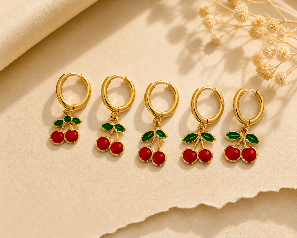 Cherry earrings ( 1 pair)