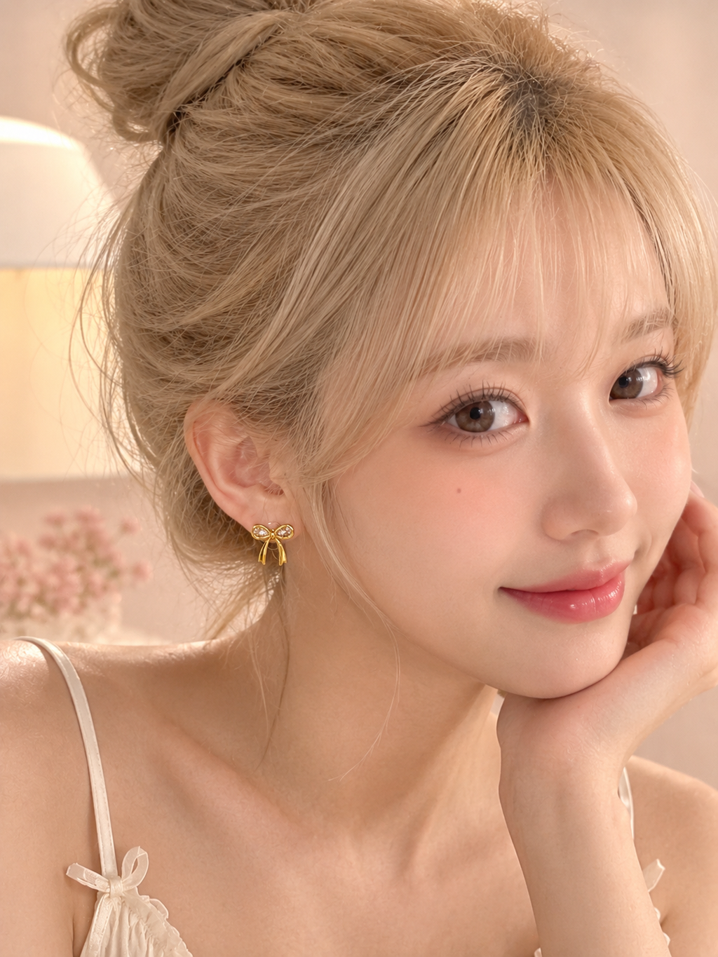Bow daimond studs