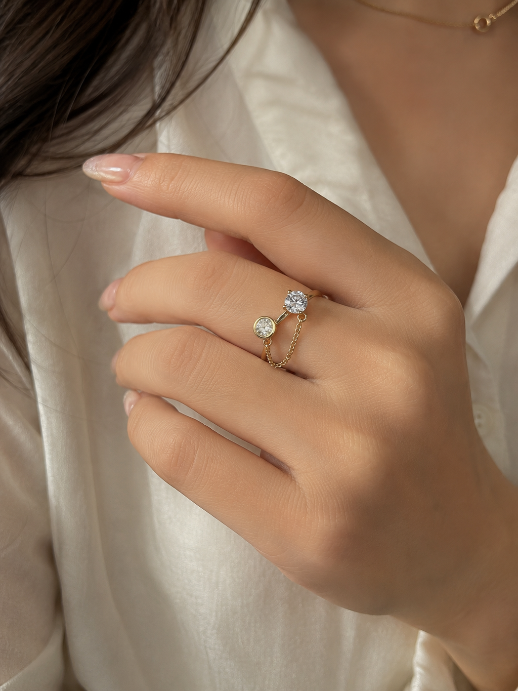 Two diamond chain ring