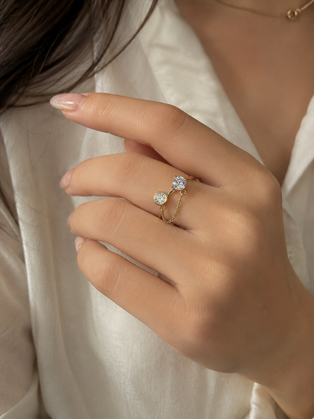 Two diamond chain ring