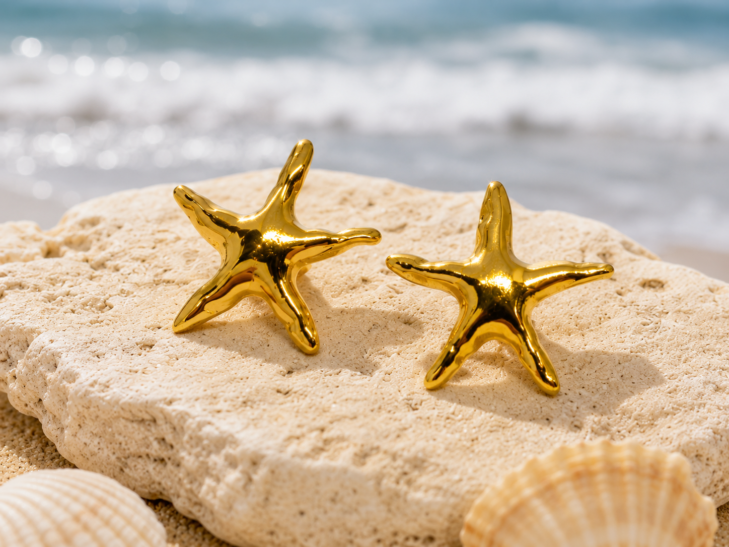 Costal seashell earrings