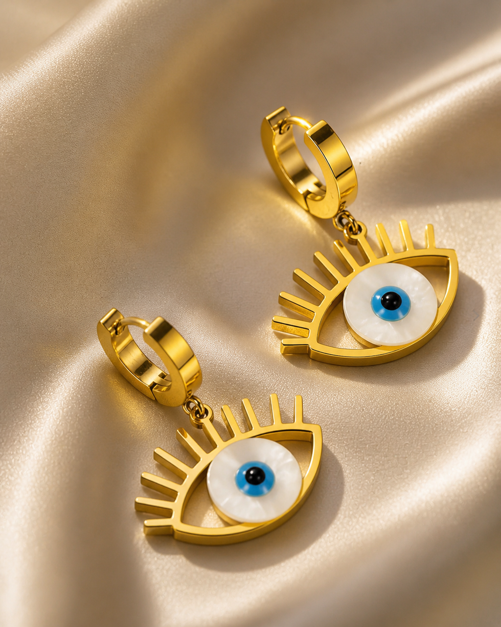Evil eye earrings