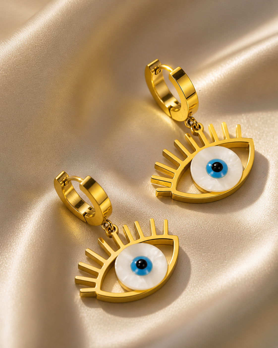 Evil eye earrings