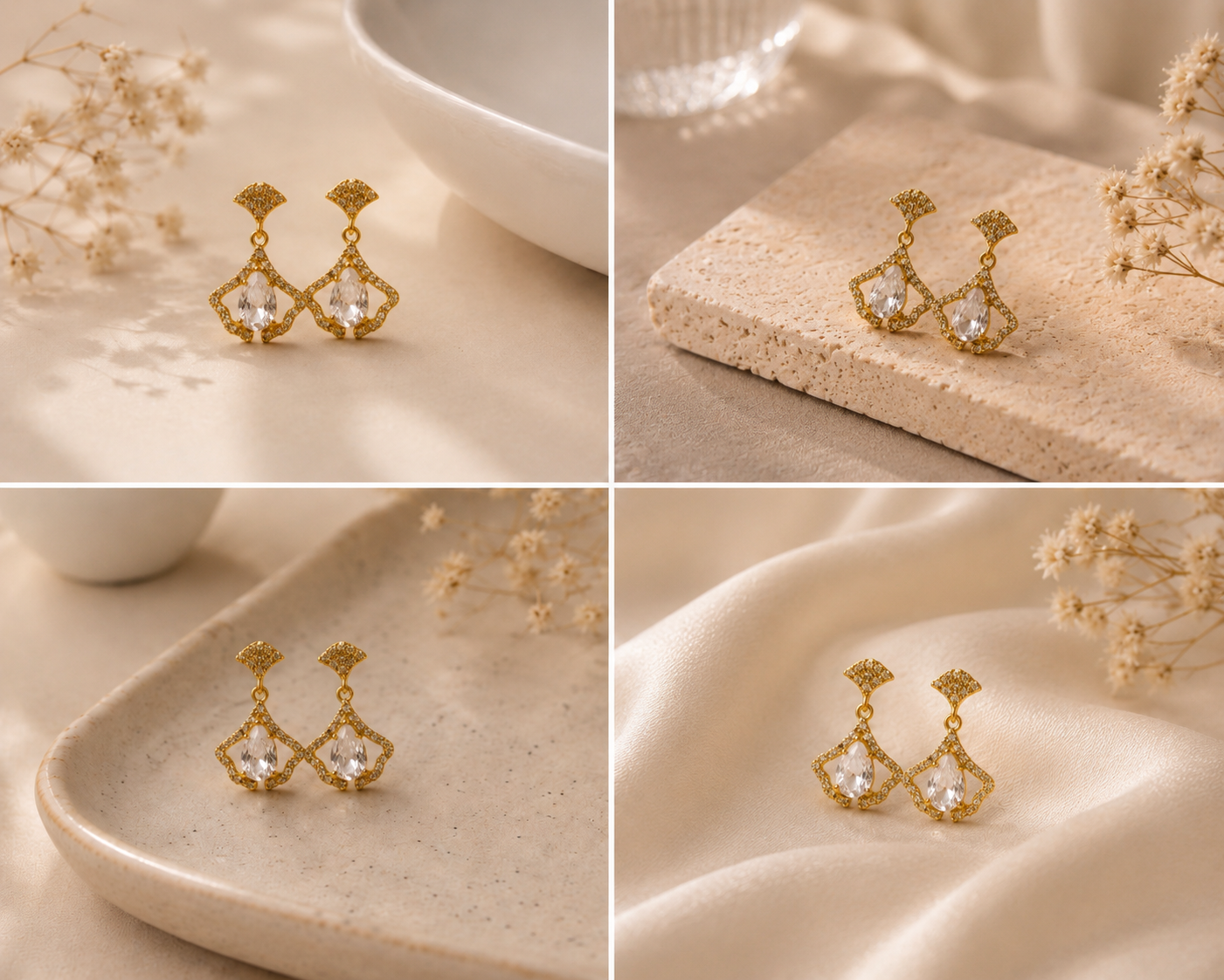 Charm drop earrings