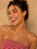 Strawberry hoop earrings