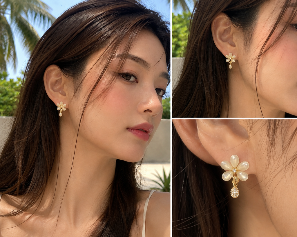 Flower drop studs