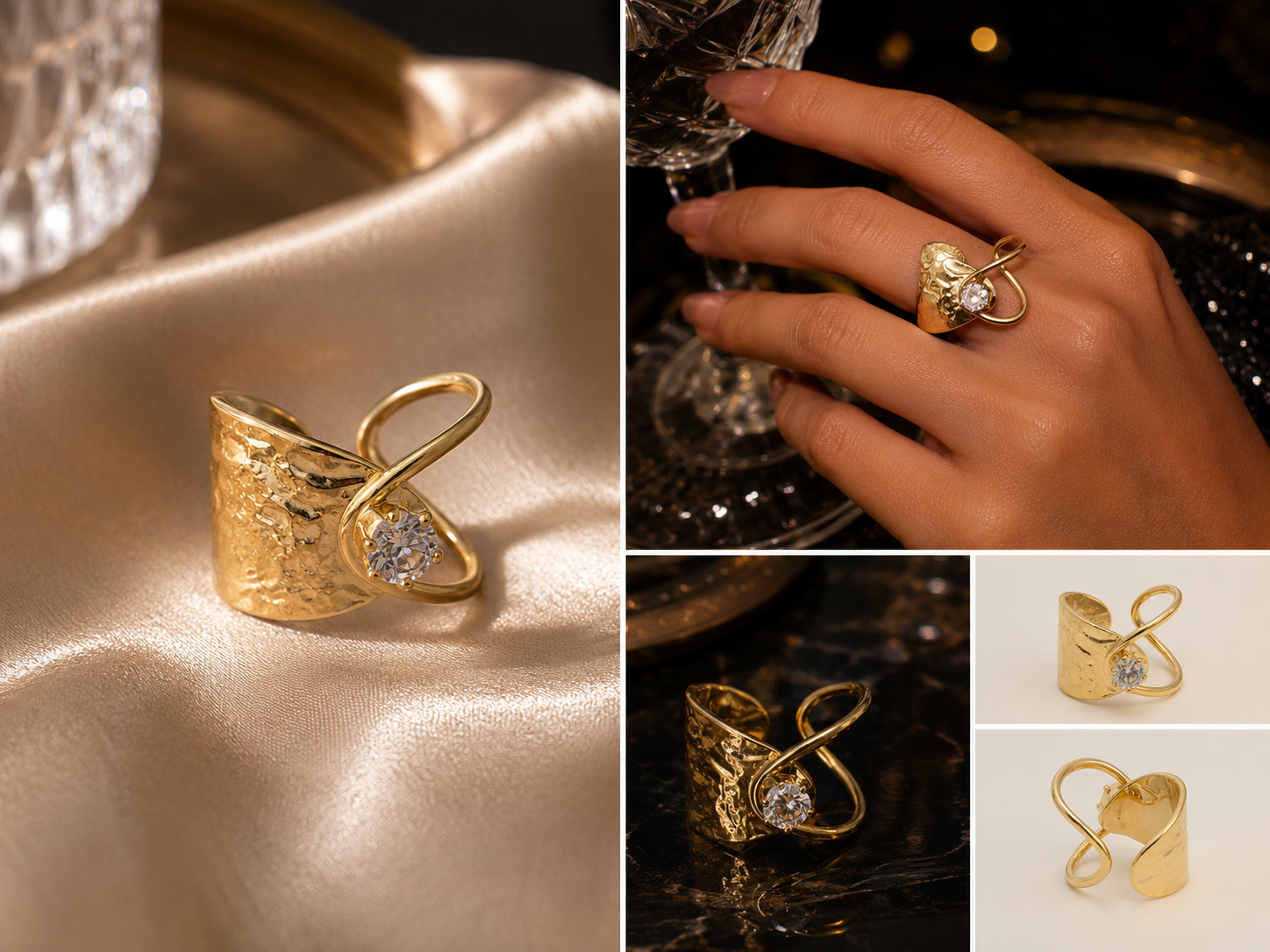 Wrap diamond ring