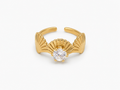 Seashell diamond  ring