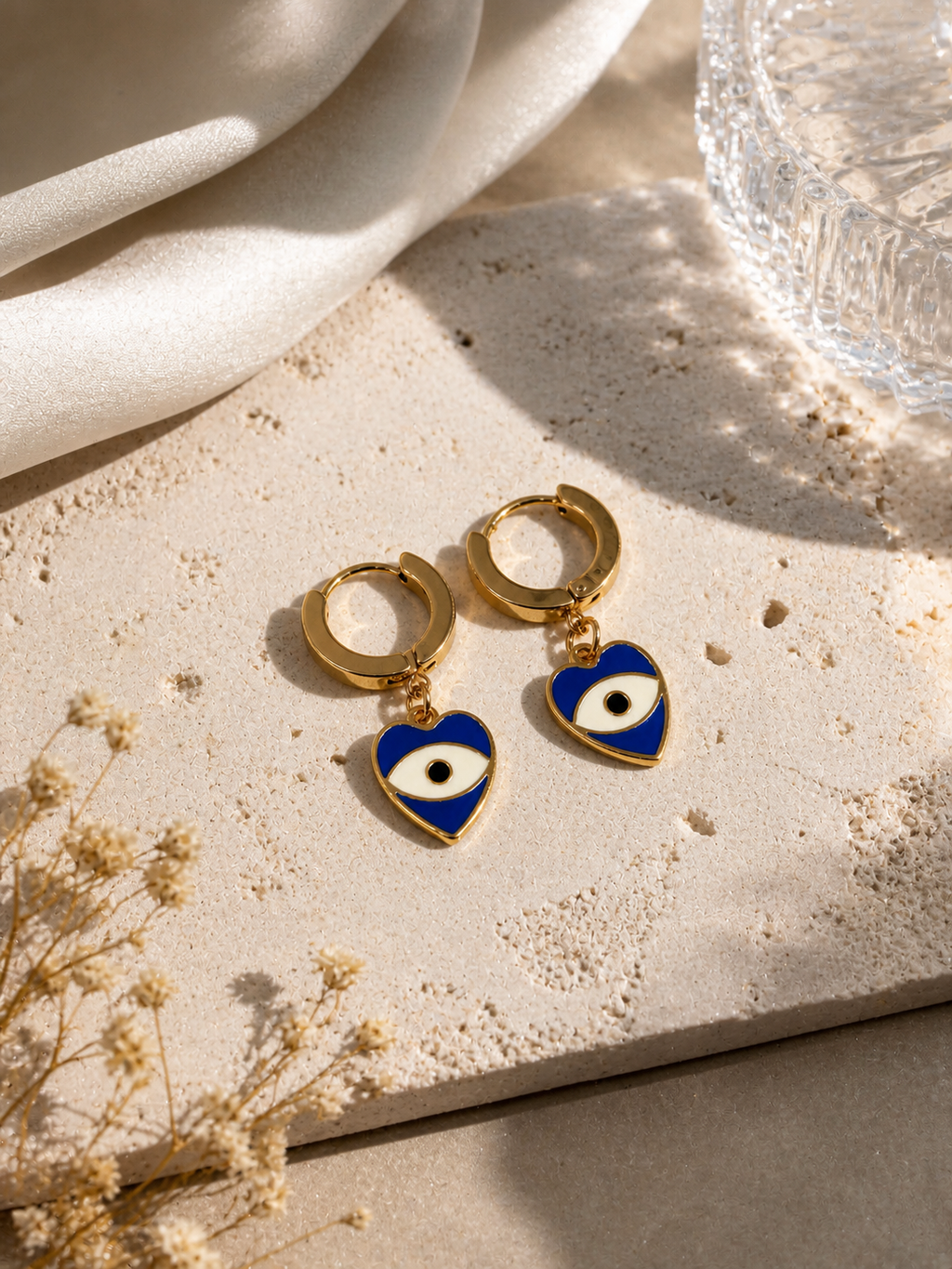 Evil eye earrings