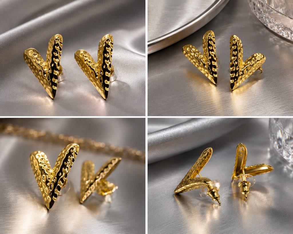 Heart studs