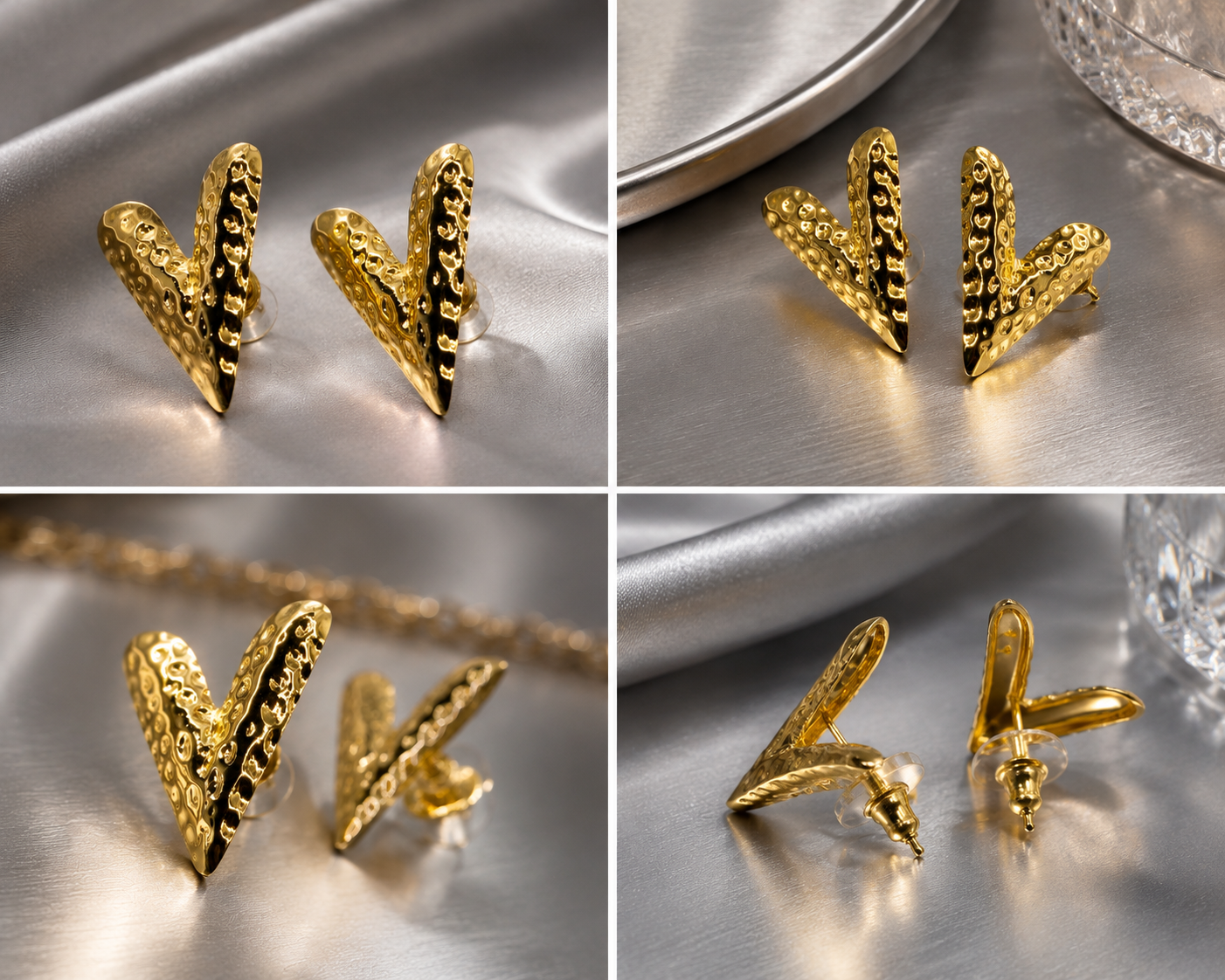 Heart studs