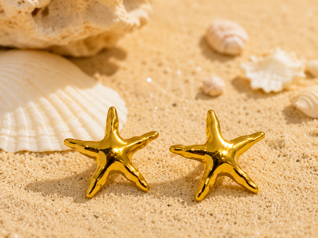 Costal seashell earrings