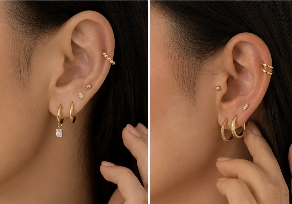 Gold ball studs (minimal)