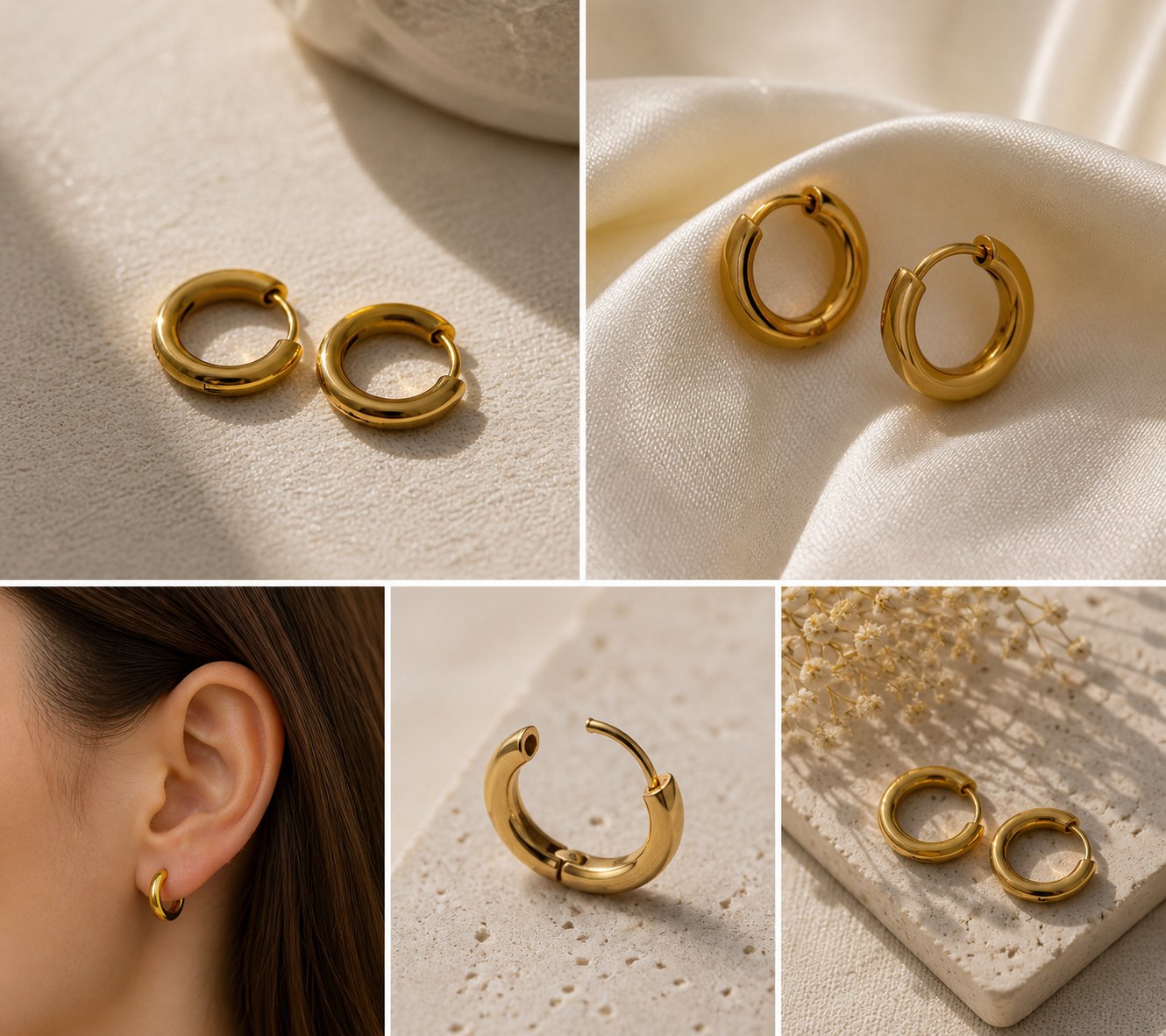 Hoop earrings (1 pair)