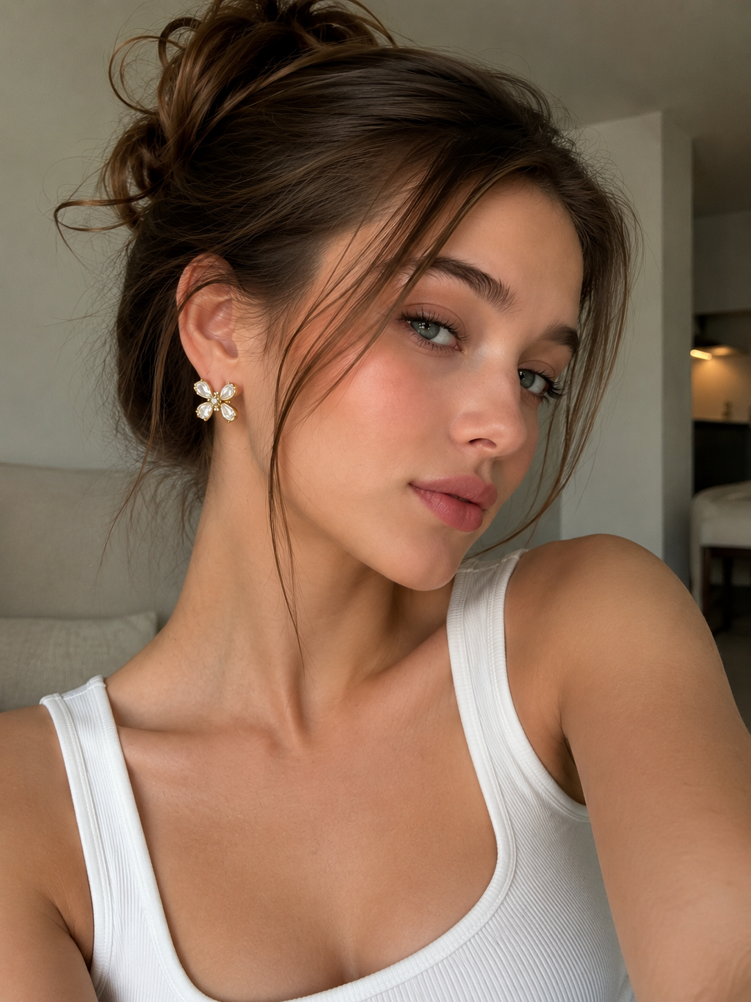 Daimond butterfly studs