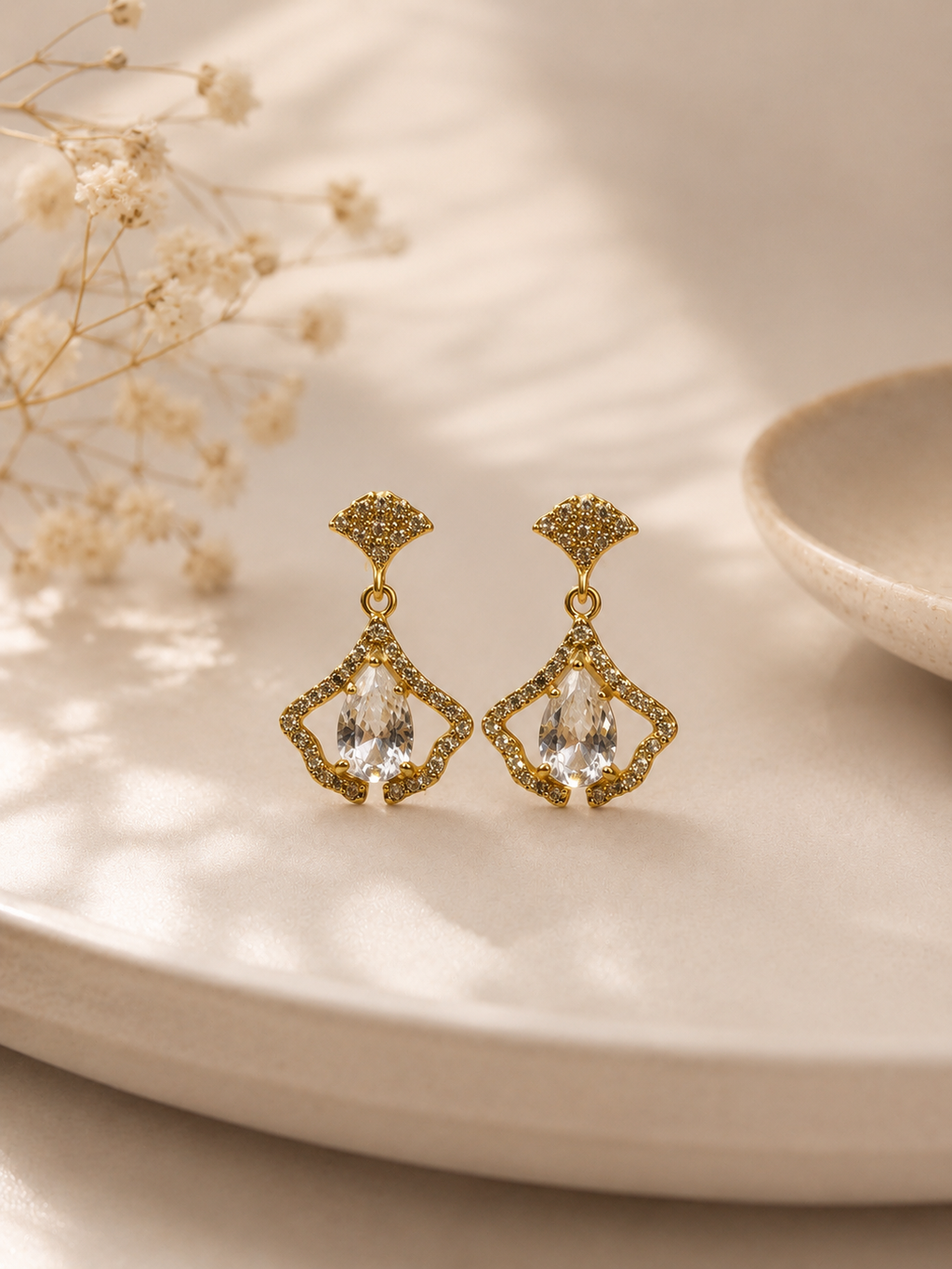 Charm drop earrings