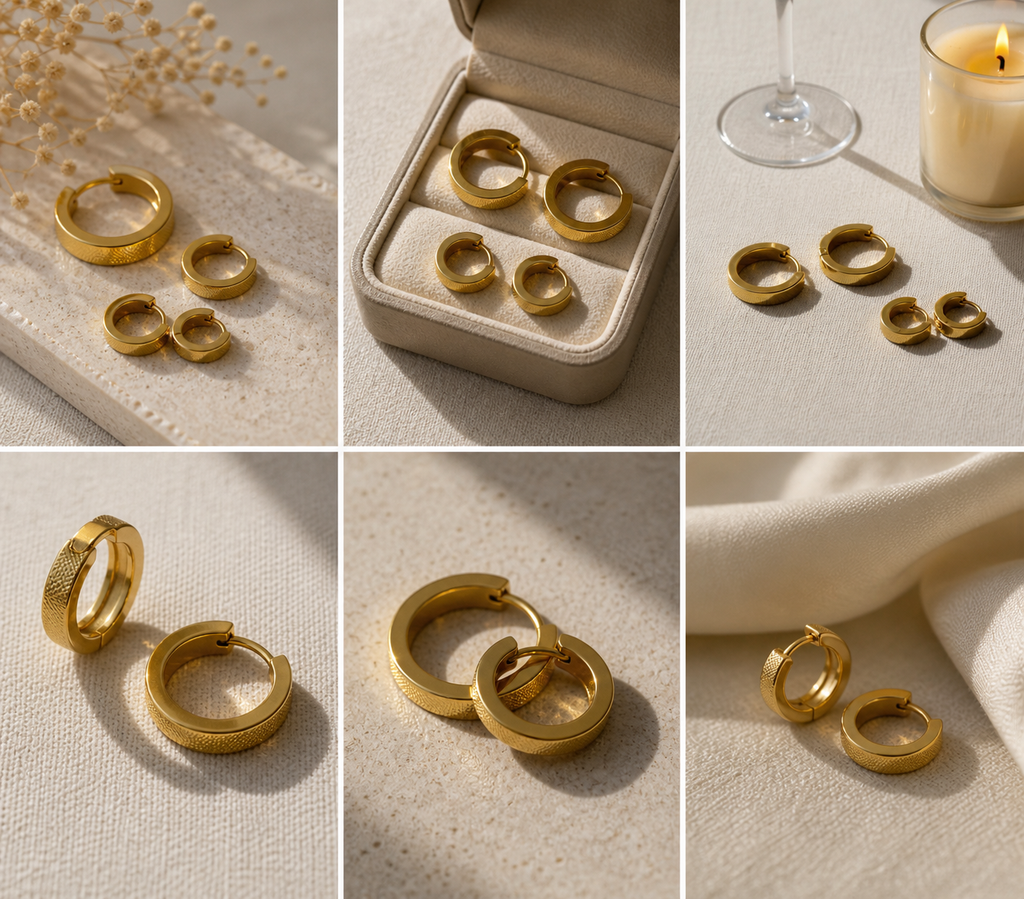 Hoop earrings (2 pairs)