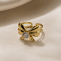 Bow daimond ring