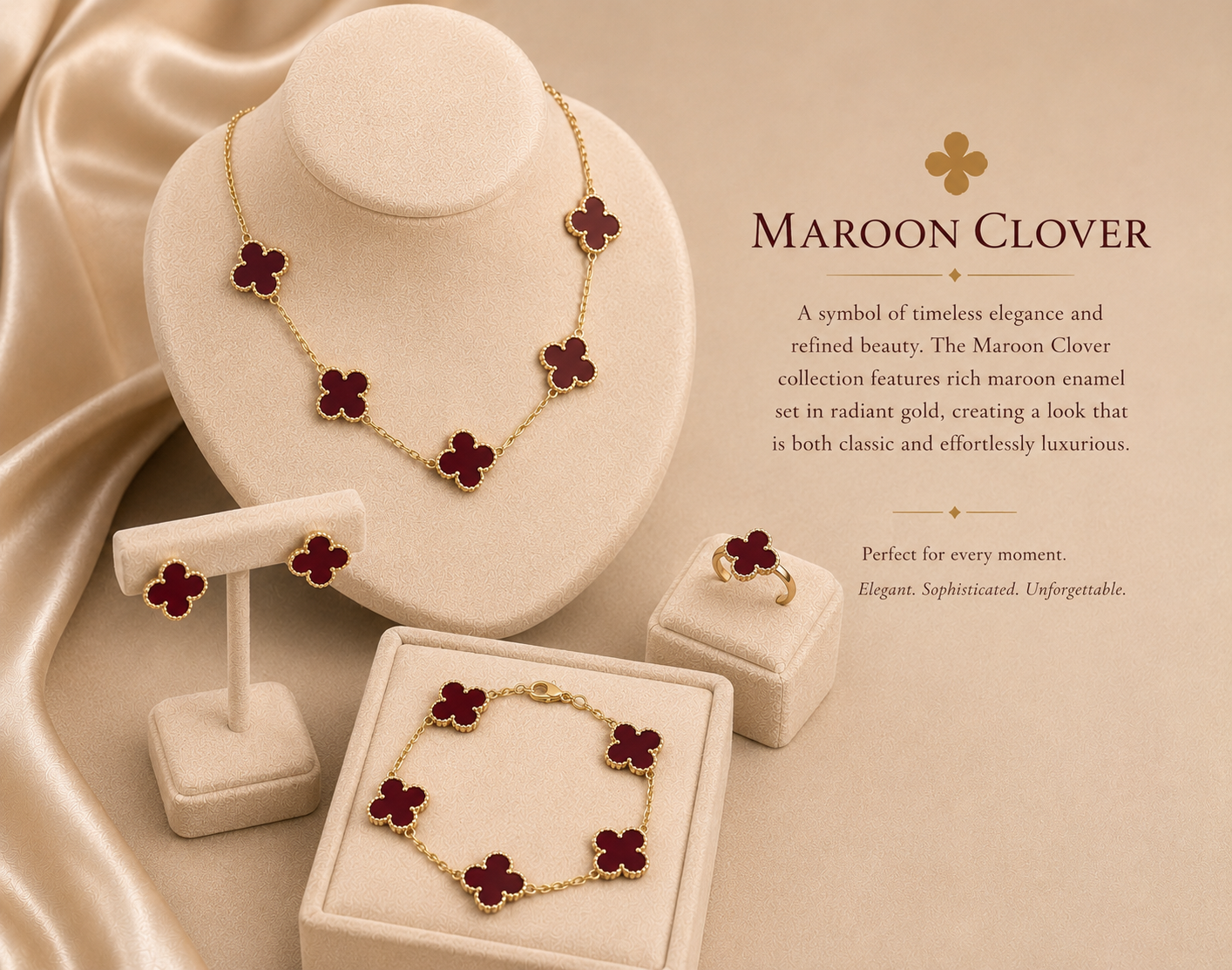 Maroon clover set