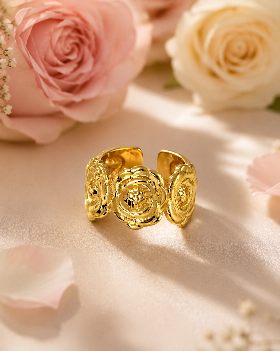 Golden rose ring