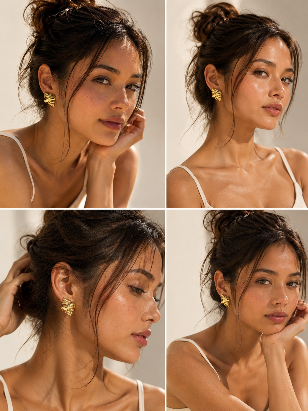 Seashell studs