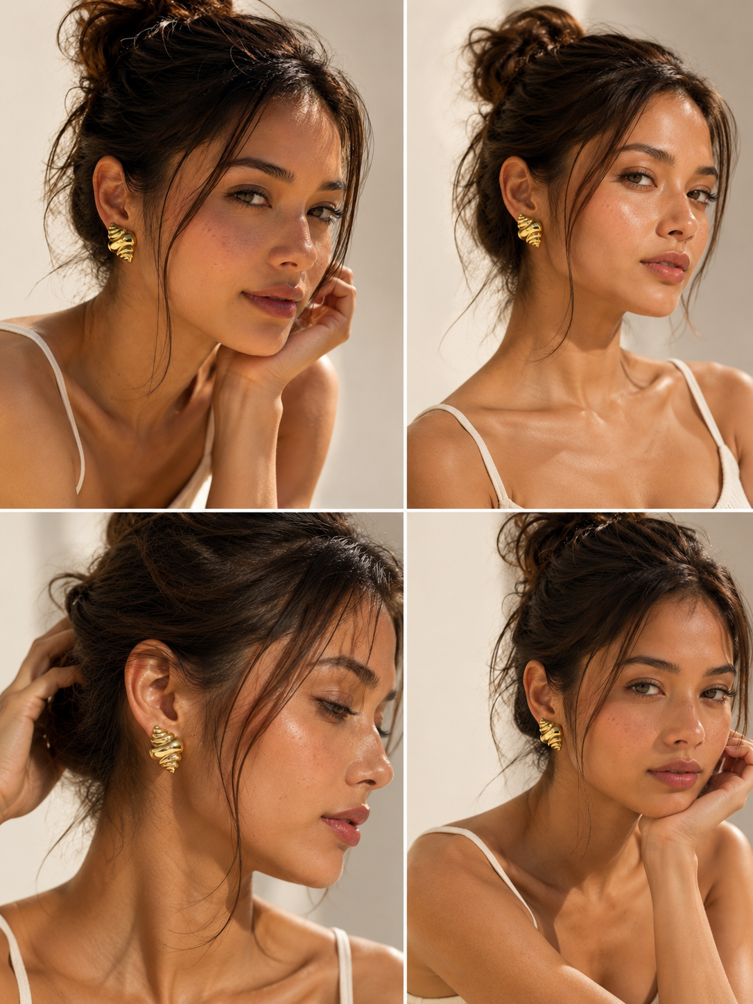 Seashell studs