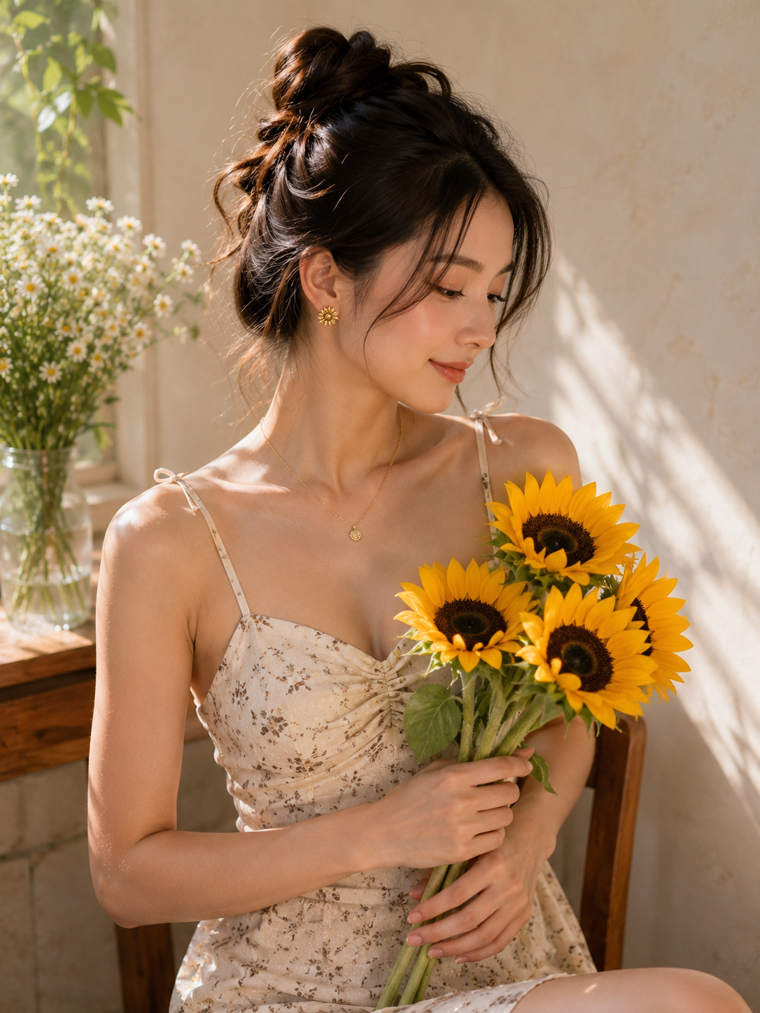 Sunflower earrings