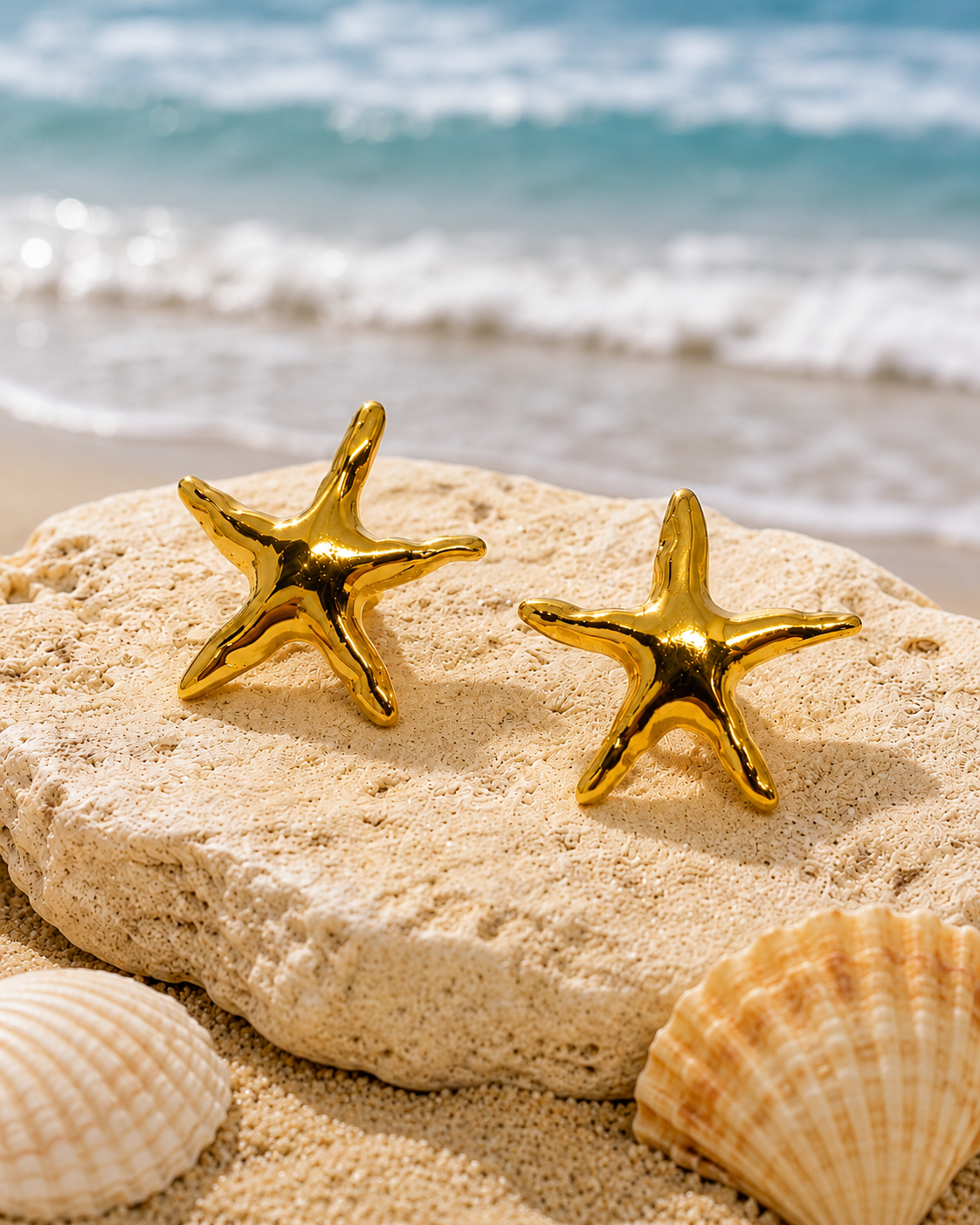 Abstract Starfish earrings