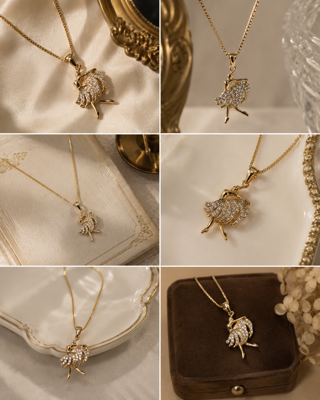 Ballerina pendant necklace
