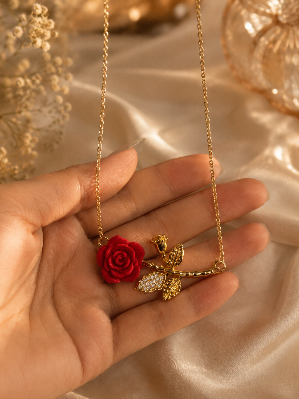 Velvet Rose necklace