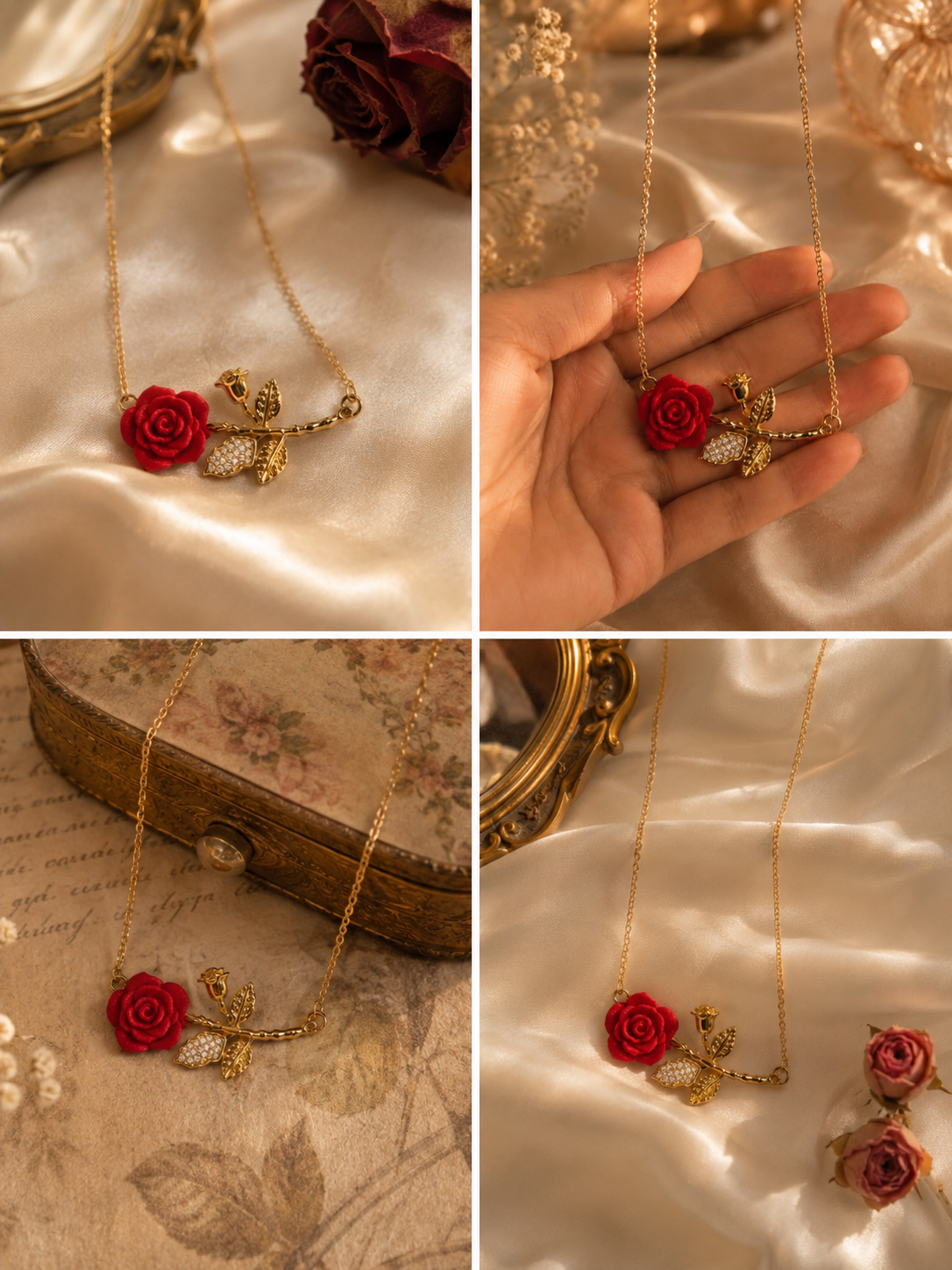 Velvet Rose necklace