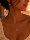 Enamel floral necklace