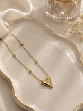 Minimal heart pendant necklace