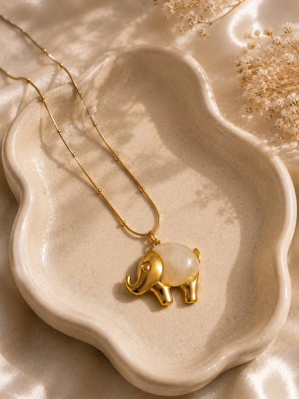 Lucky elephant charm necklace