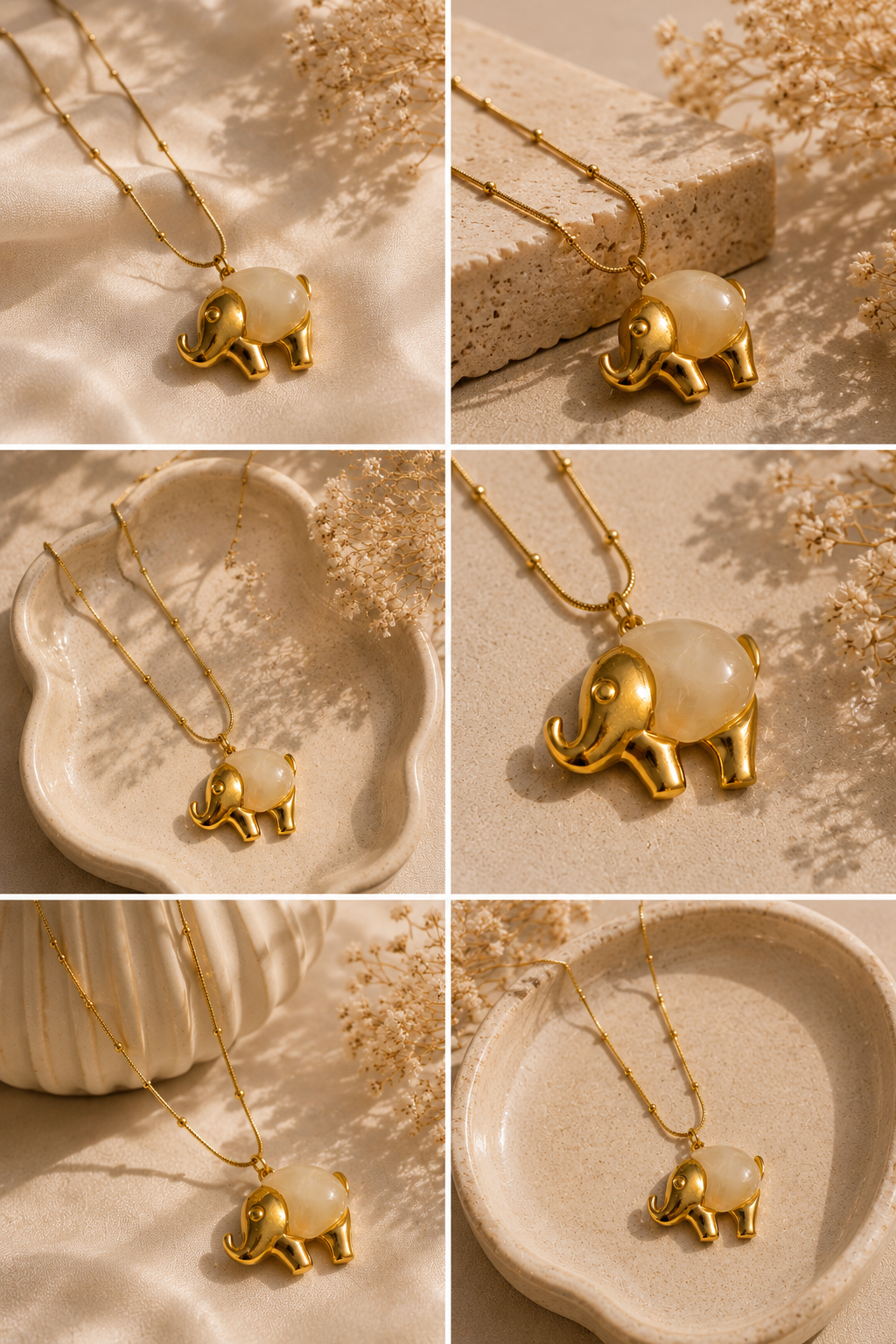 Lucky elephant charm necklace