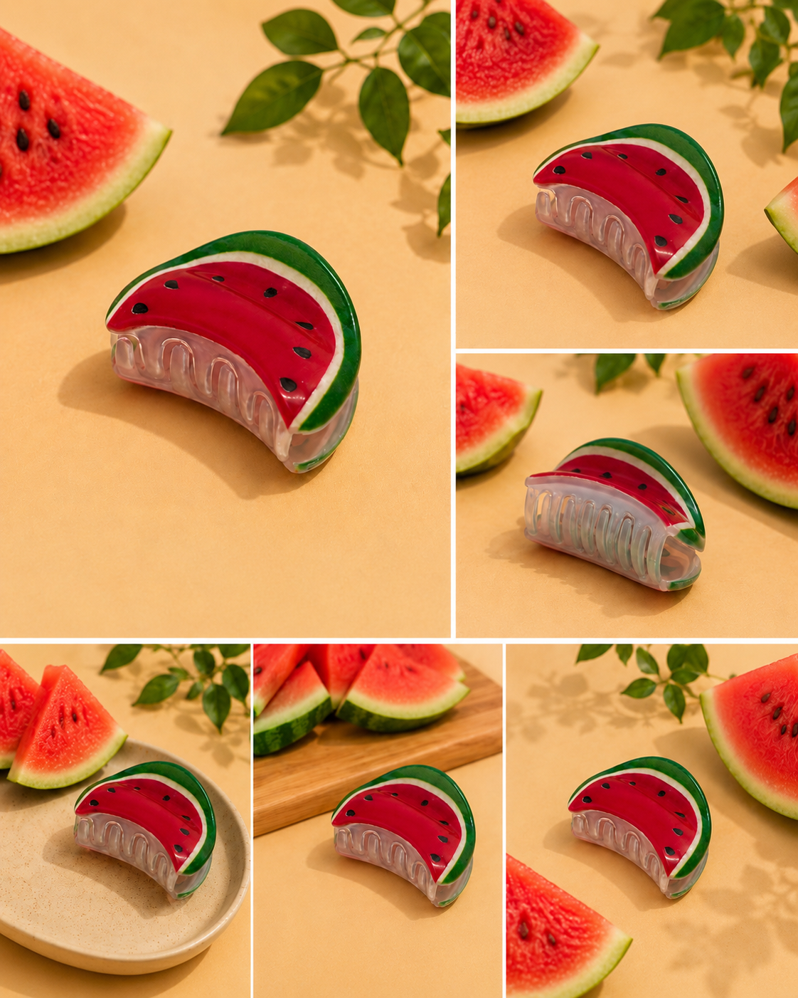 Watermelon claw clip