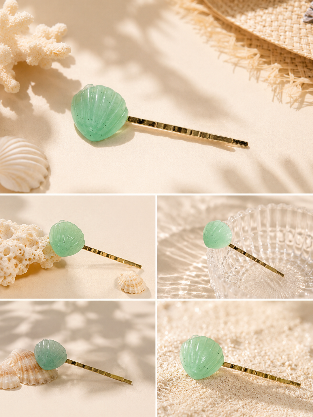 Sea shell clip