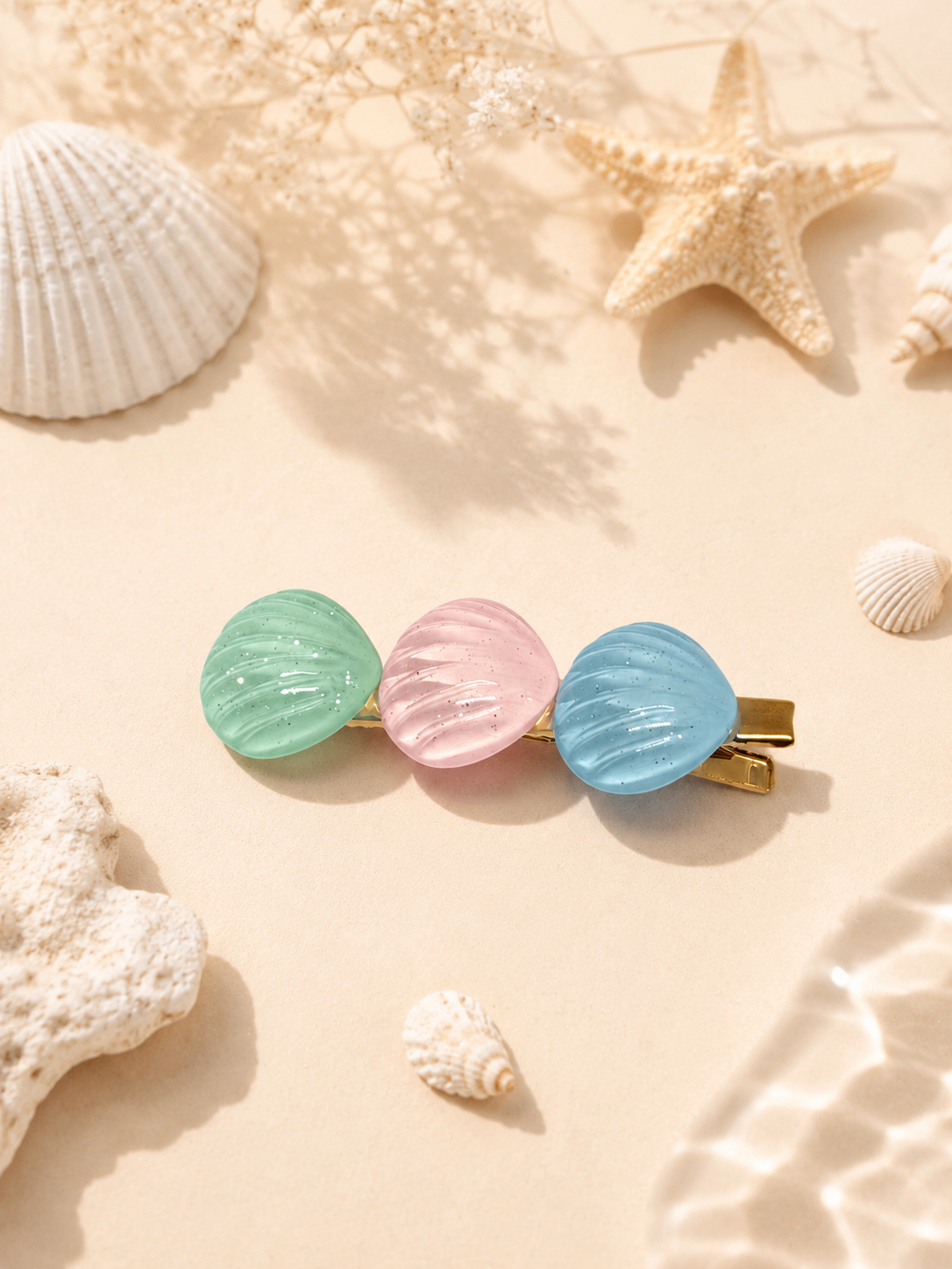 Tri colour Shell tic tac clip