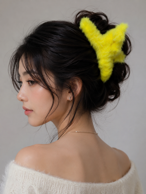 Fluffy claw clip
