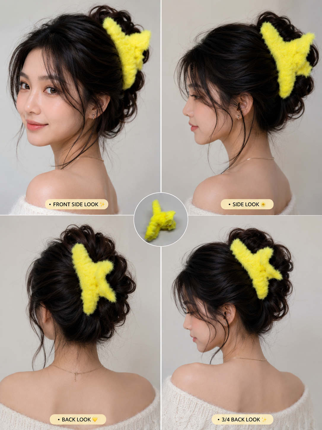 Fluffy claw clip