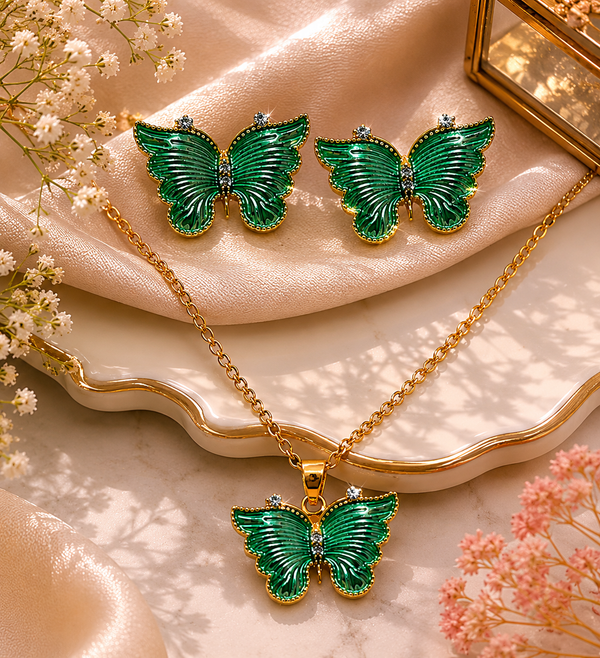 Green butterfly set