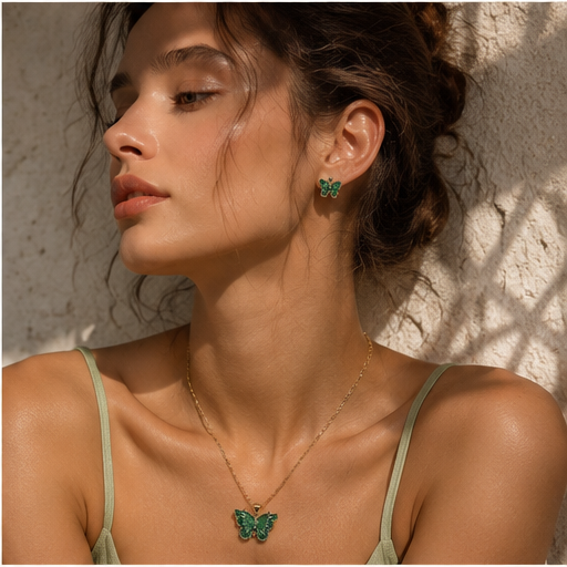 Green butterfly set