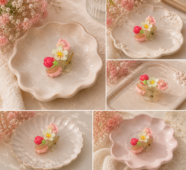Floral claw clip