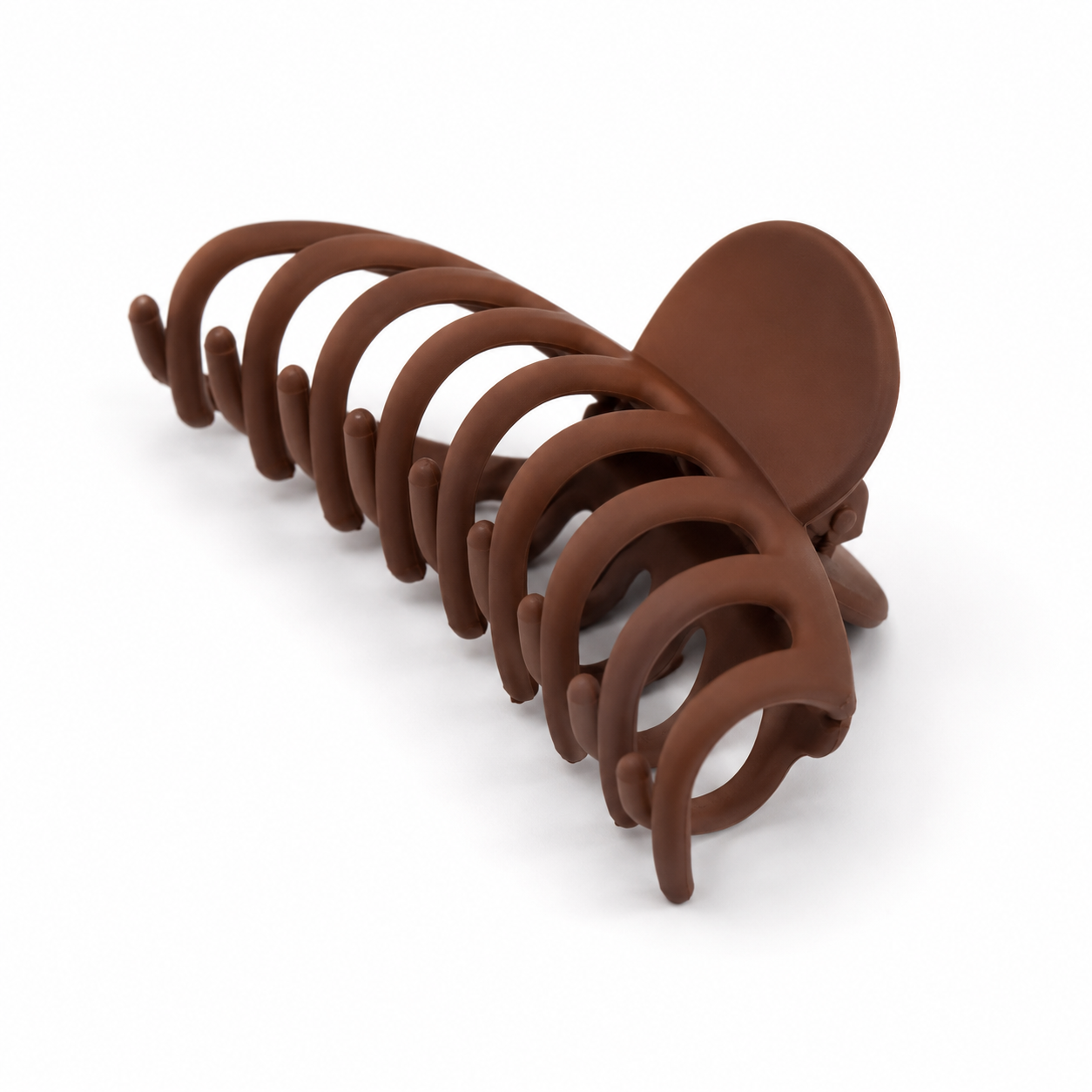 Matte chocolate claw clip