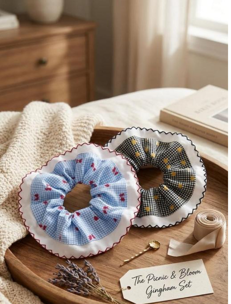 Checkered Scrunchie