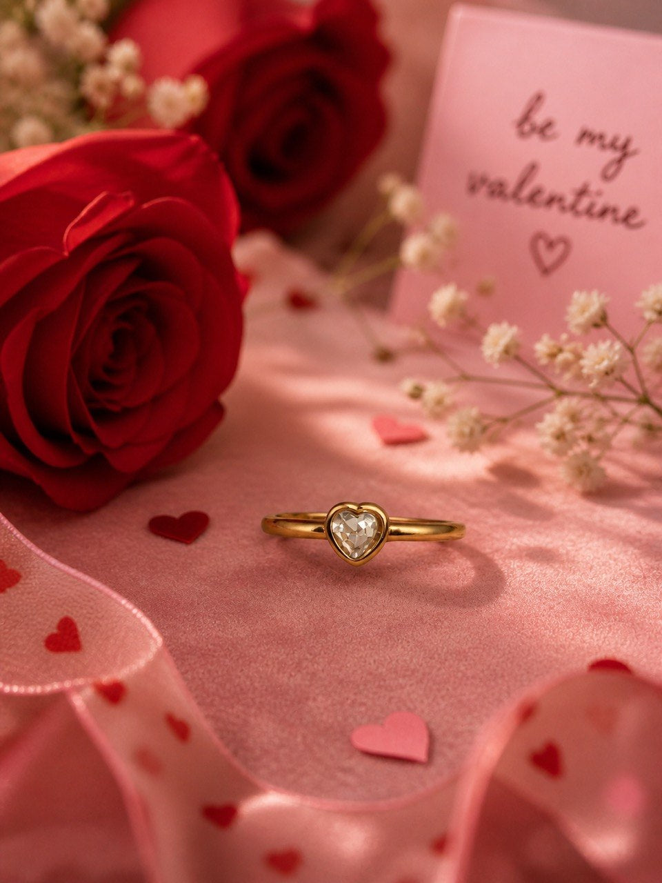Heart diamond ring