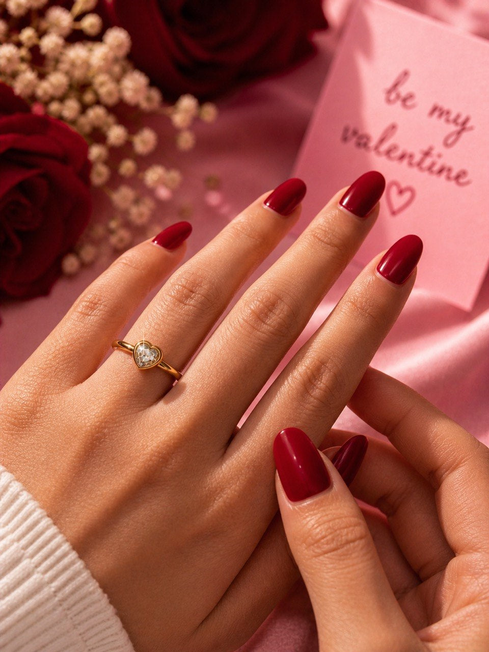 Heart diamond ring