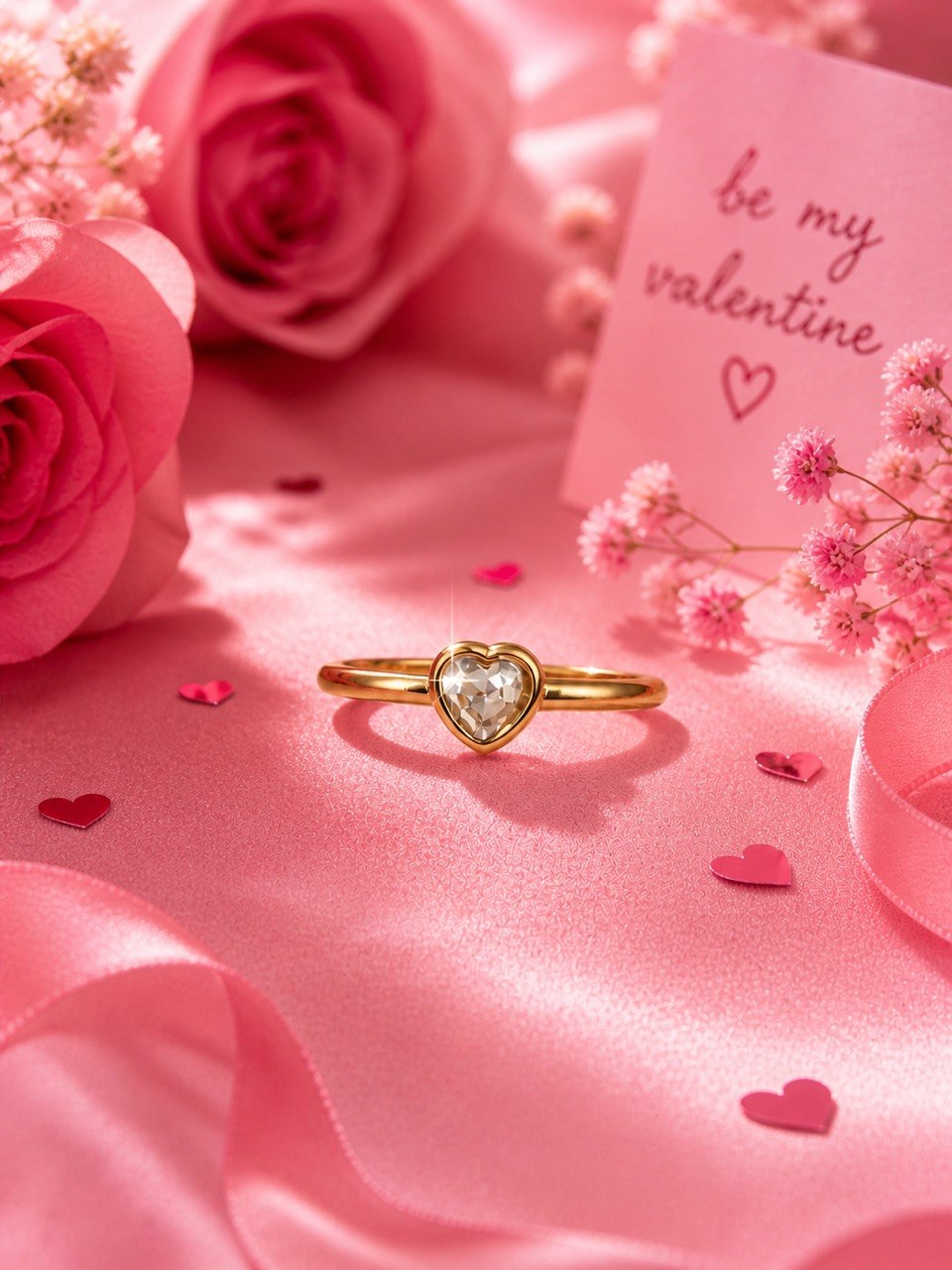 Heart diamond ring
